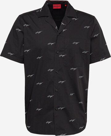 HUGO Button Up Shirt 'Ellino' in Black: front