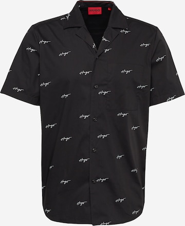 HUGO Red - Regular Fit Camisa 'Ellino' em preto: frente