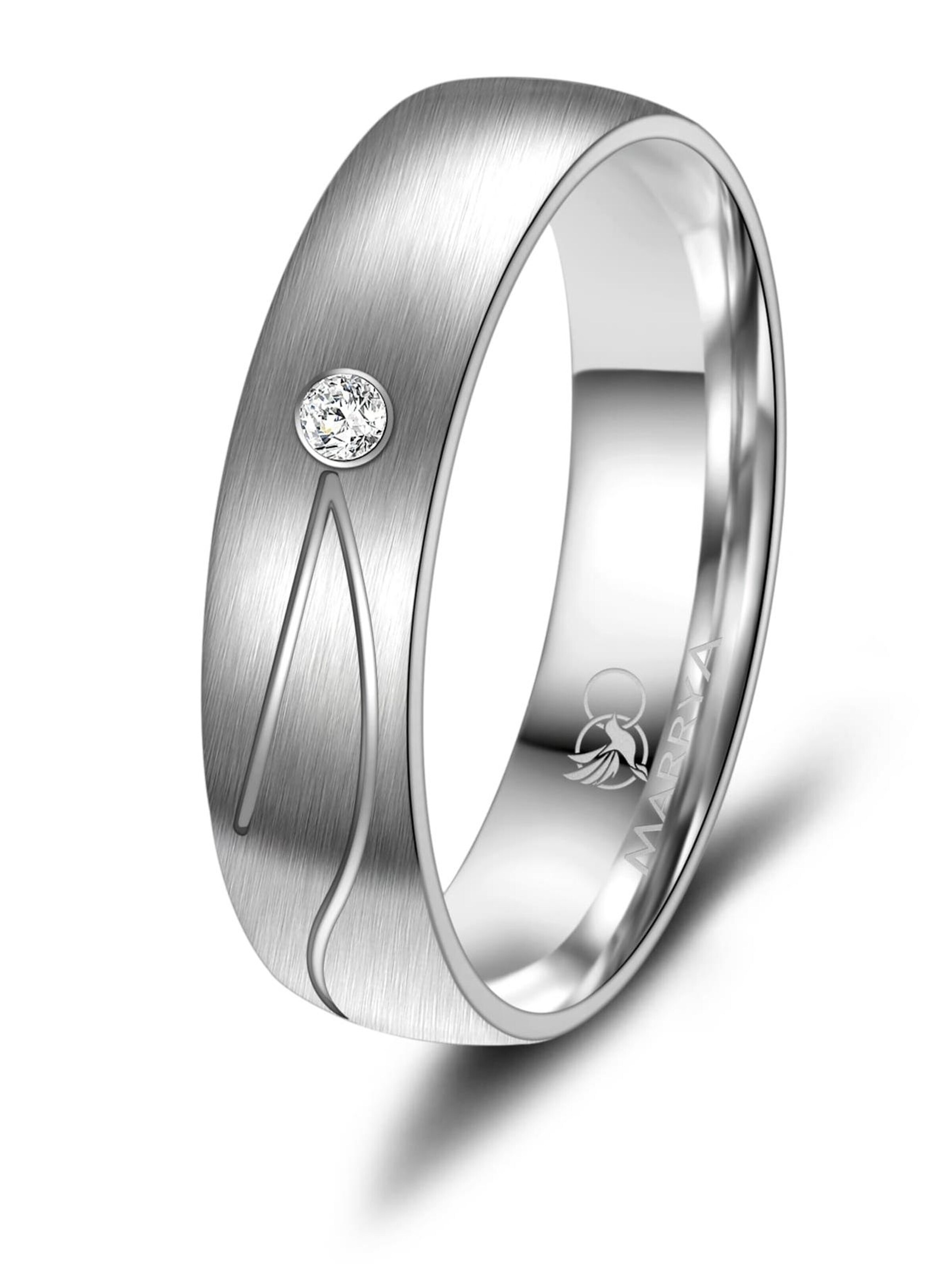 MARRYA Ring 'MARRYA TI-04 Ehering aus Titan' in Silver