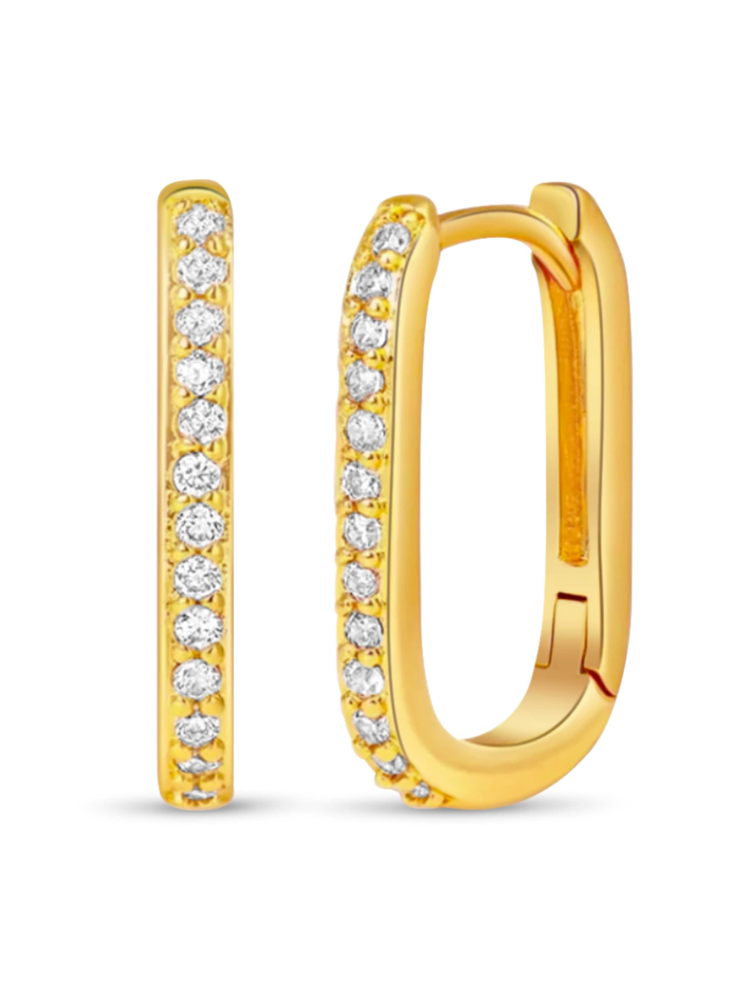 Pure Schmuck Oorbellen 'U-förmige' in Goud: voorkant