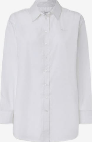 Chemisier Pepe Jeans en blanc : devant