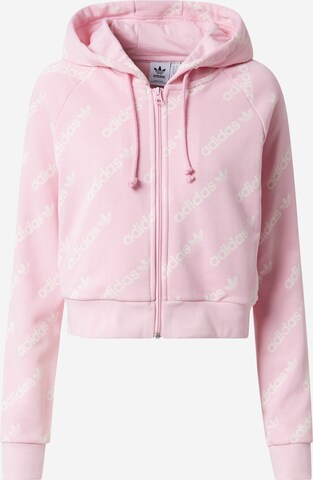 Giacca di felpa di ADIDAS ORIGINALS in rosa: frontale