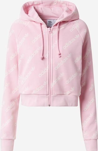 ADIDAS ORIGINALS Sweatjacke in Pink: predná strana