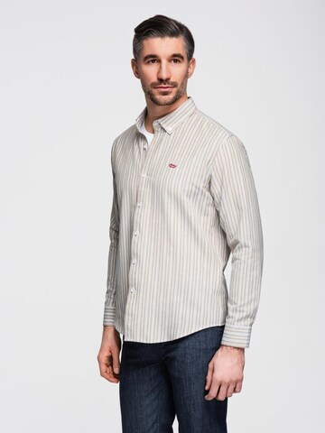 Ombre Regular fit Button Up Shirt in Beige