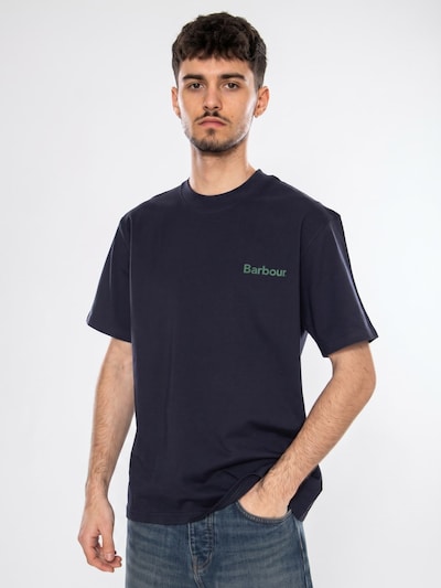 Barbour Shirt 'OS FIT ARCHIVE LOGO T-SHIRT NAVY' in S in de kleur Blauw, Productweergave