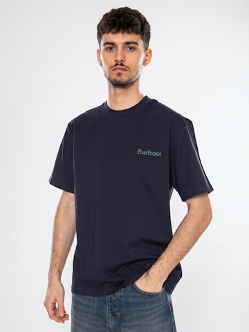 Barbour Shirt 'OS FIT ARCHIVE LOGO T-SHIRT NAVY' in Blauw: voorkant