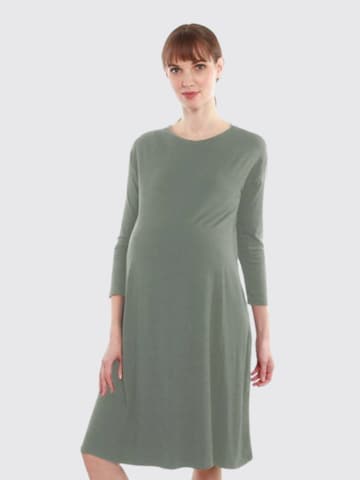 spring maternity Umstands- und Stillkleid 'Dany' in Green: front