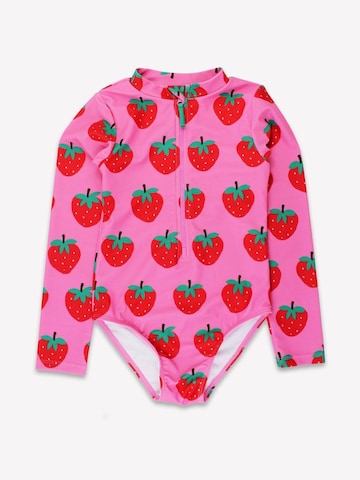 Toby Tiger Badeanzug 'Erdbeer-Druck'‌‌‌‌‌‌ in Pink: Vorderseite