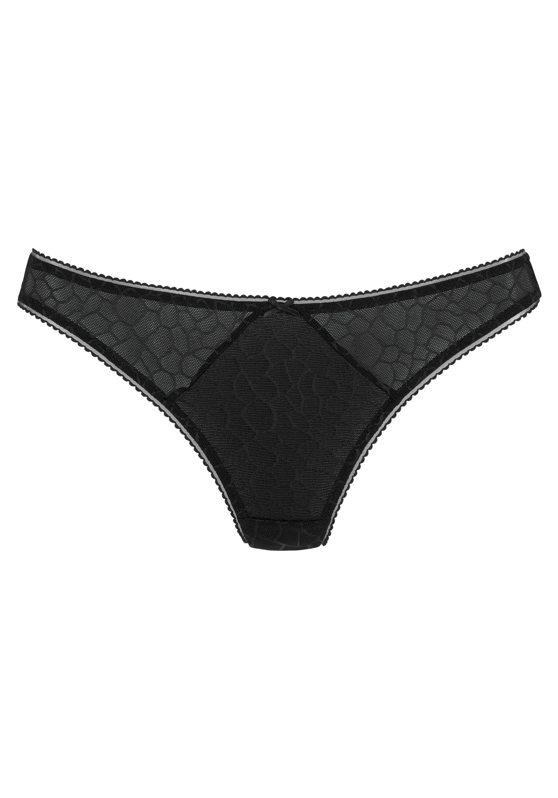 LASCANA String in Black: front