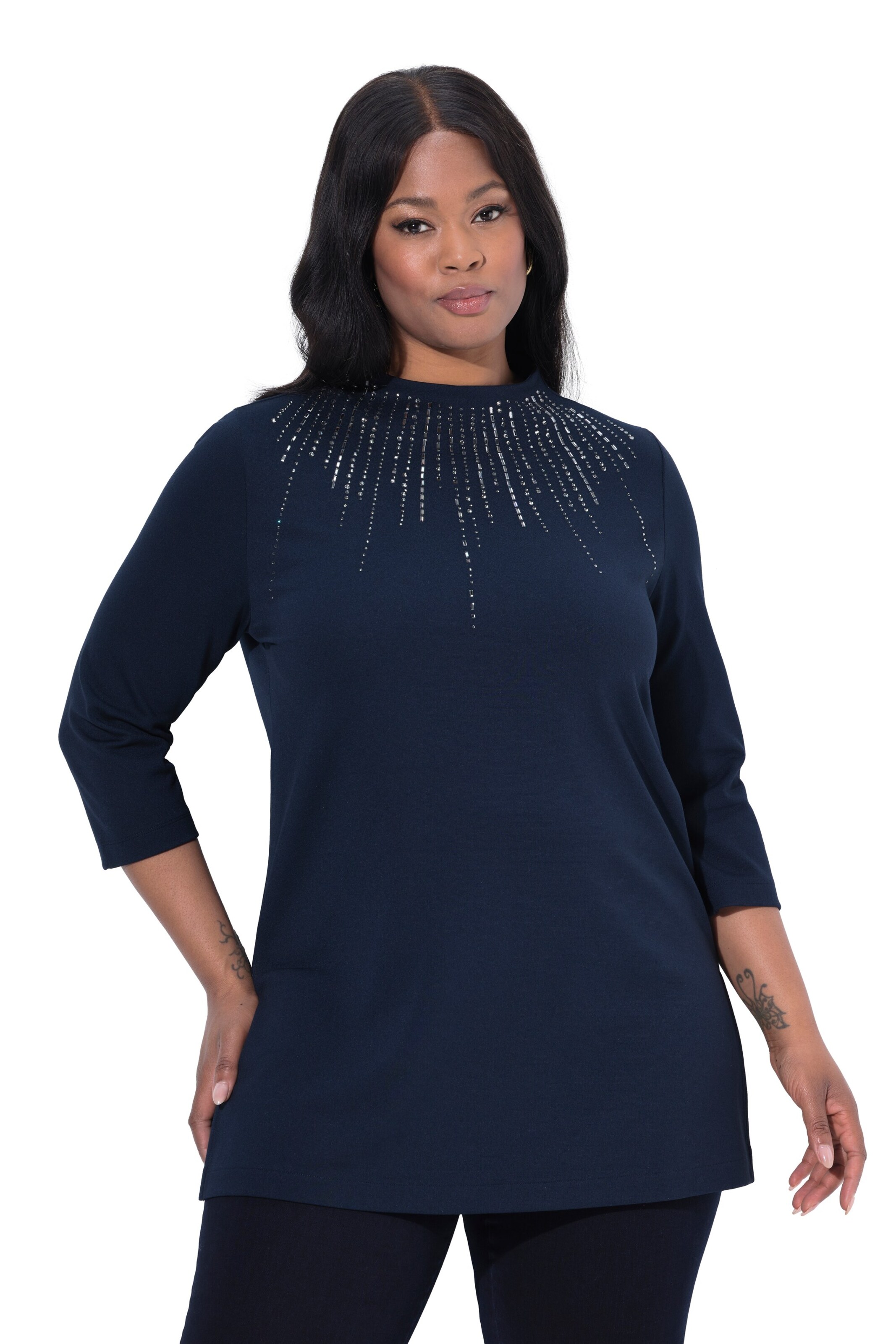 Ulla Popken Sweatshirt in Blue: front