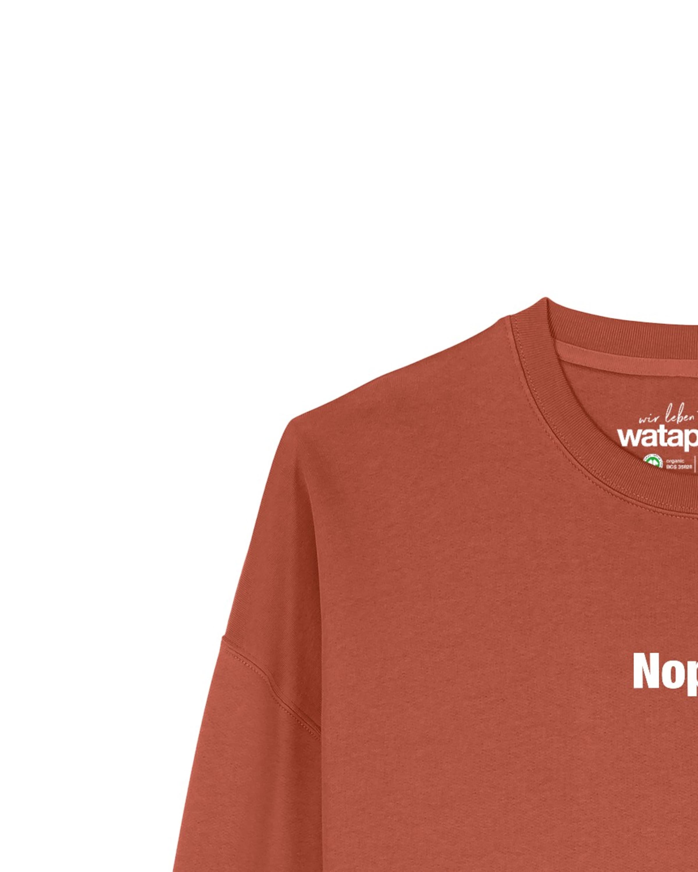 Watapparel Sweatshirt 'Nope' in Rood