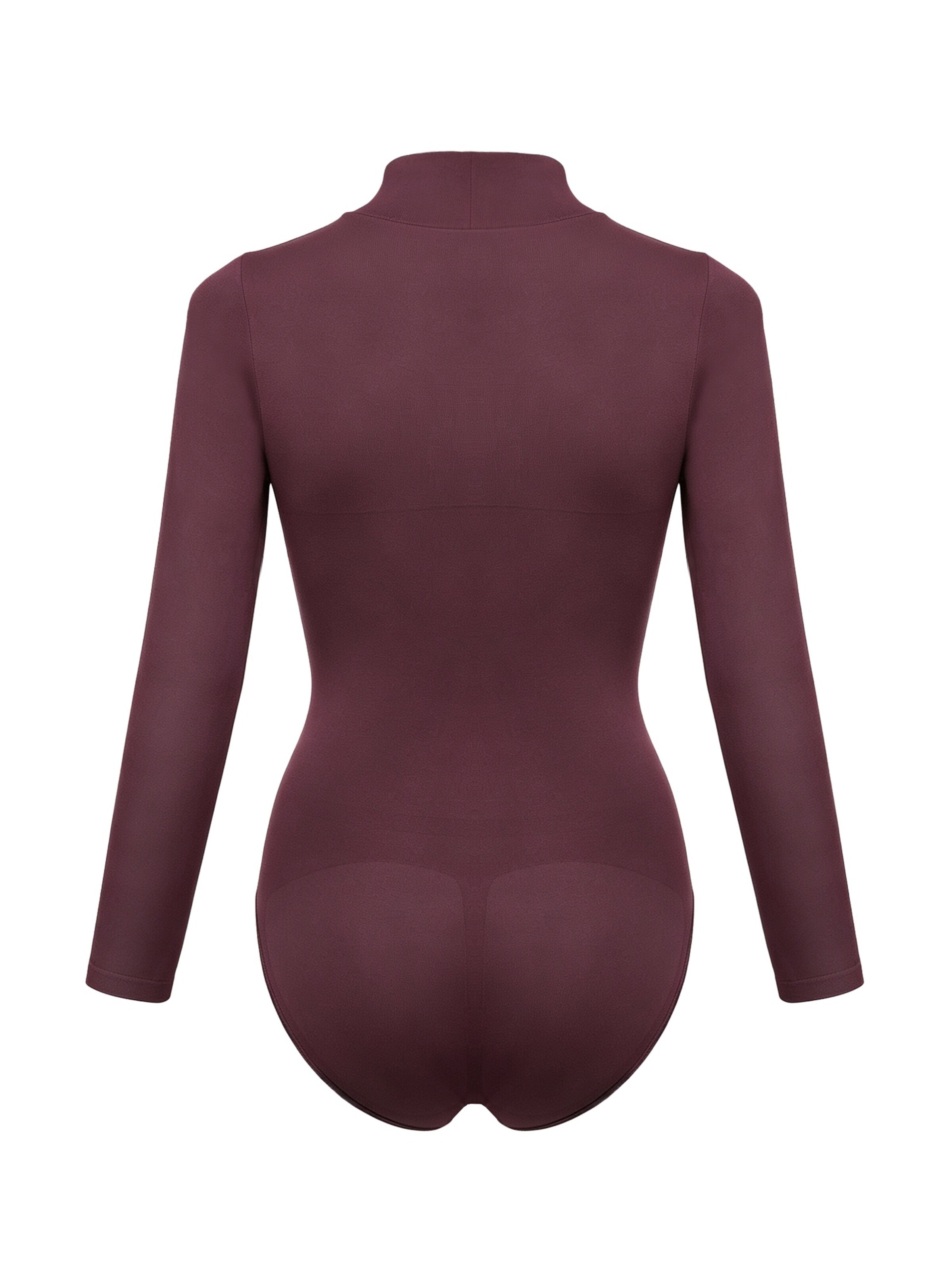 cfab Shaping bodysuit 'Clean Longsleeve Turtleneck Sculpting Bodysuit with Slip' in Red