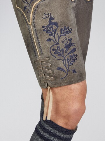 Coupe slim Pantalon folklorique 'Hofmeister' SPIETH & WENSKY en marron