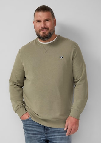 s.Oliver Sweatshirt in Grün: Vorderseite