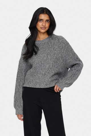 SAINT TROPEZ Pullover in Grau: Vorderseite