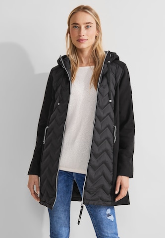 STREET ONE Between-Seasons Coat in Black: front