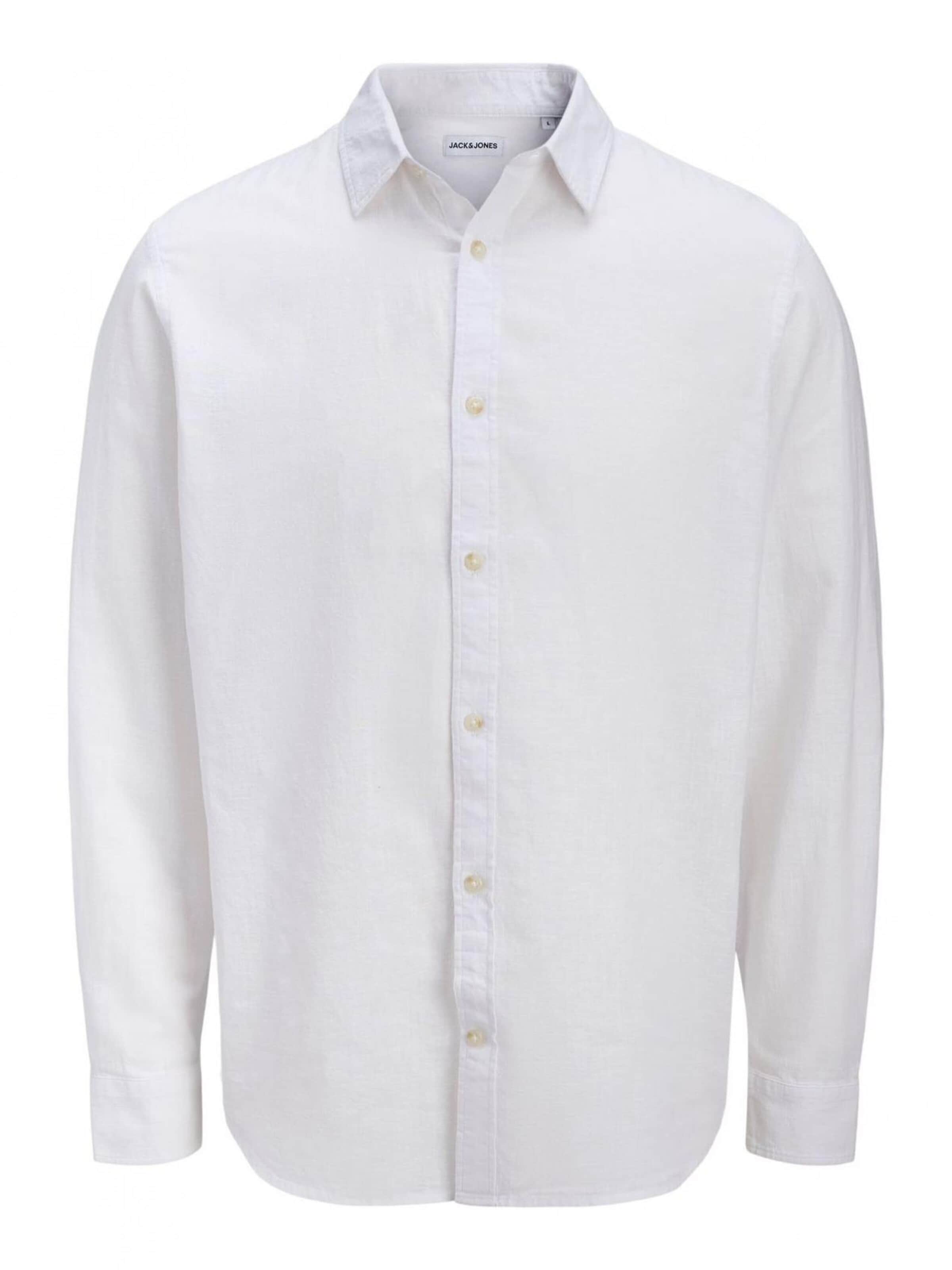 Jacks & Jones Regular Fit Skjorte 'JJESummer' i hvid: forside