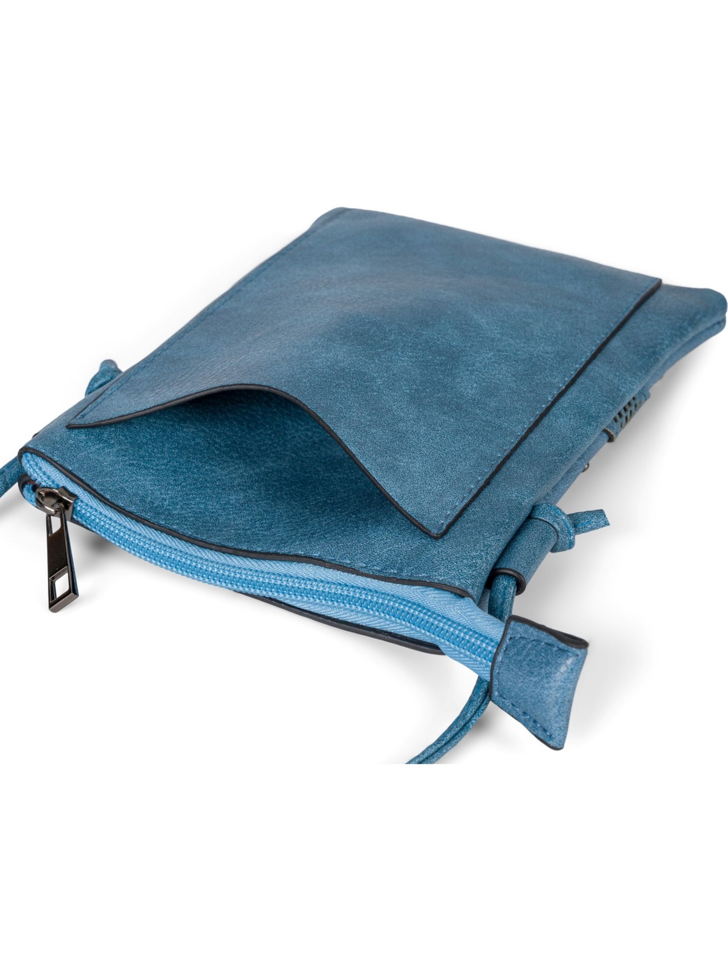 styleBREAKER Umhängetasche 'Mini Umhängetasche ZickZack Cutout Nieten'‌‌‌‌‌‌‌‌‌‌ in Blau