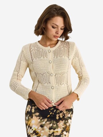 Bianco Lucci Knit cardigan in Beige