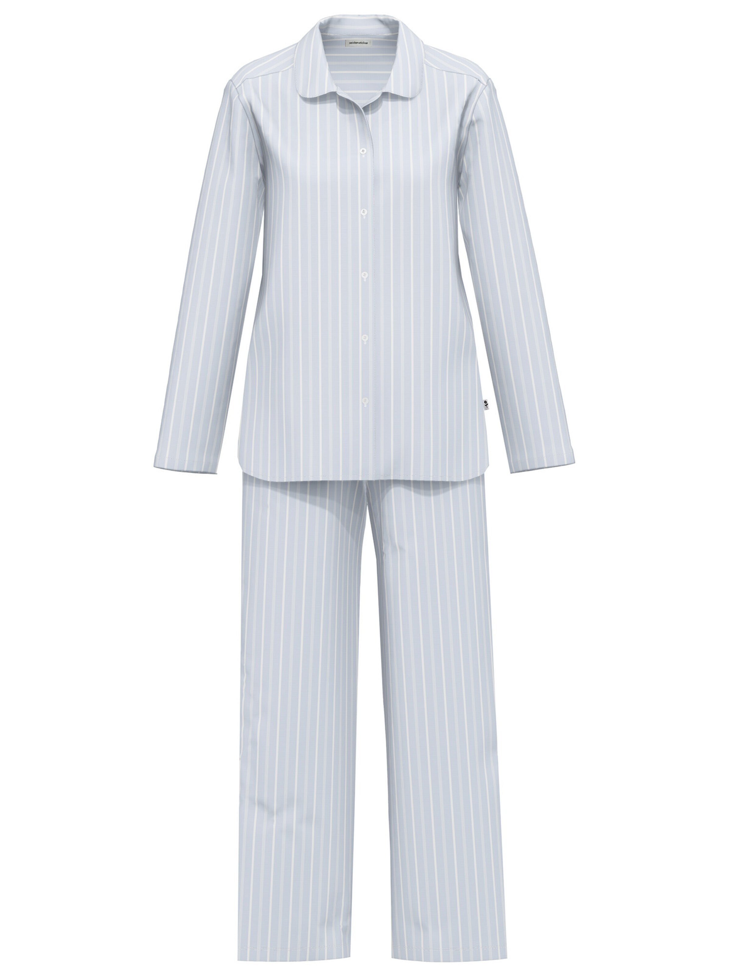 Seidensticker schwarze Rose Pajama 'bodywear' in Blue: front