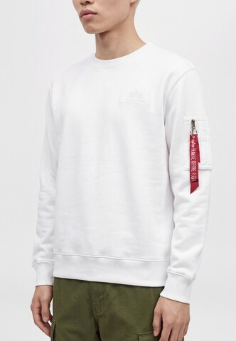 Felpa di ALPHA INDUSTRIES in bianco