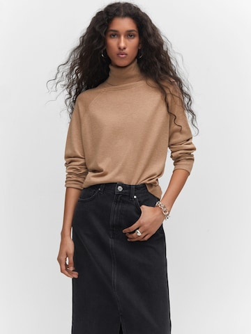 MANGO Sweater 'LUCCAC' in Brown: front