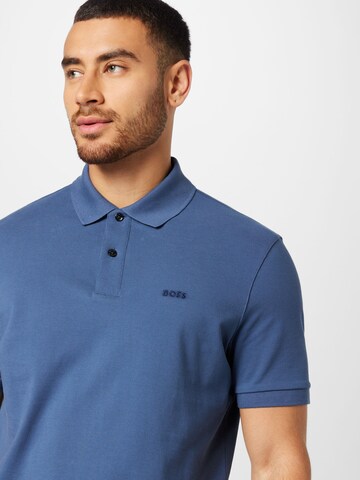 BOSS Black Poloshirt 'Pallas' in Blau