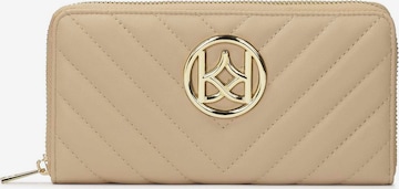 Kazar Wallet in Beige: front