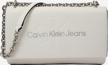 Calvin Klein Jeans - Mala de ombro em branco: frente
