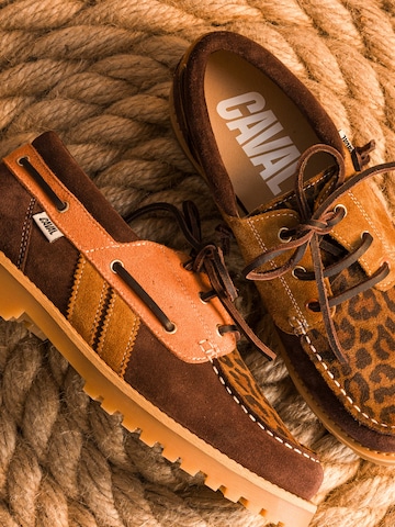 Caval Mocassins in Bruin: bovenkant