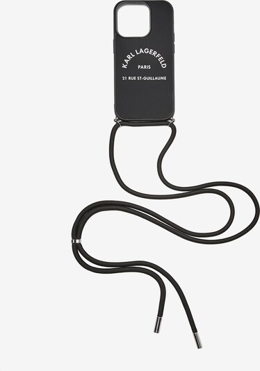 Karl Lagerfeld Θήκη κινητού τηλεφώνου σε μαύρο / offwhite, Άποψη π�ροϊόντος