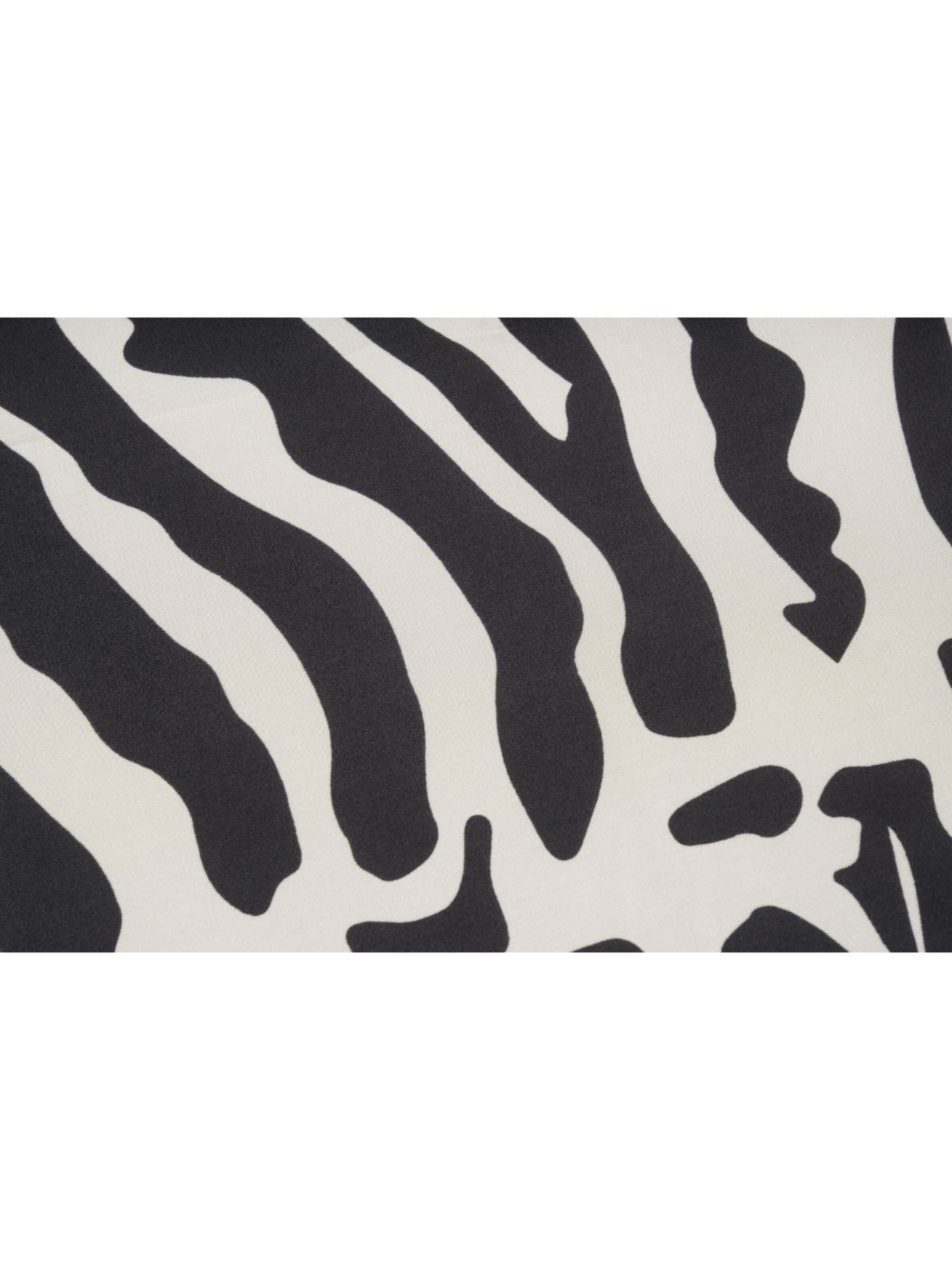 styleBREAKER Tuch 'Halstuch Zebra Muster Satin Optik'‌ in Schwarz