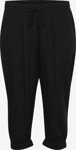 Pantalon 'KCmille' KAFFE CURVE en noir : devant