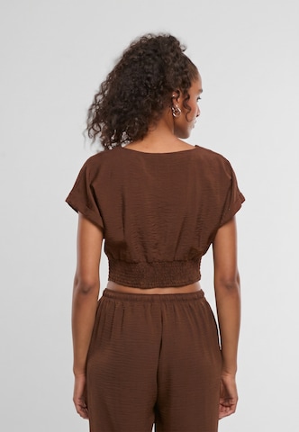 Urban Classics Bluse in Braun