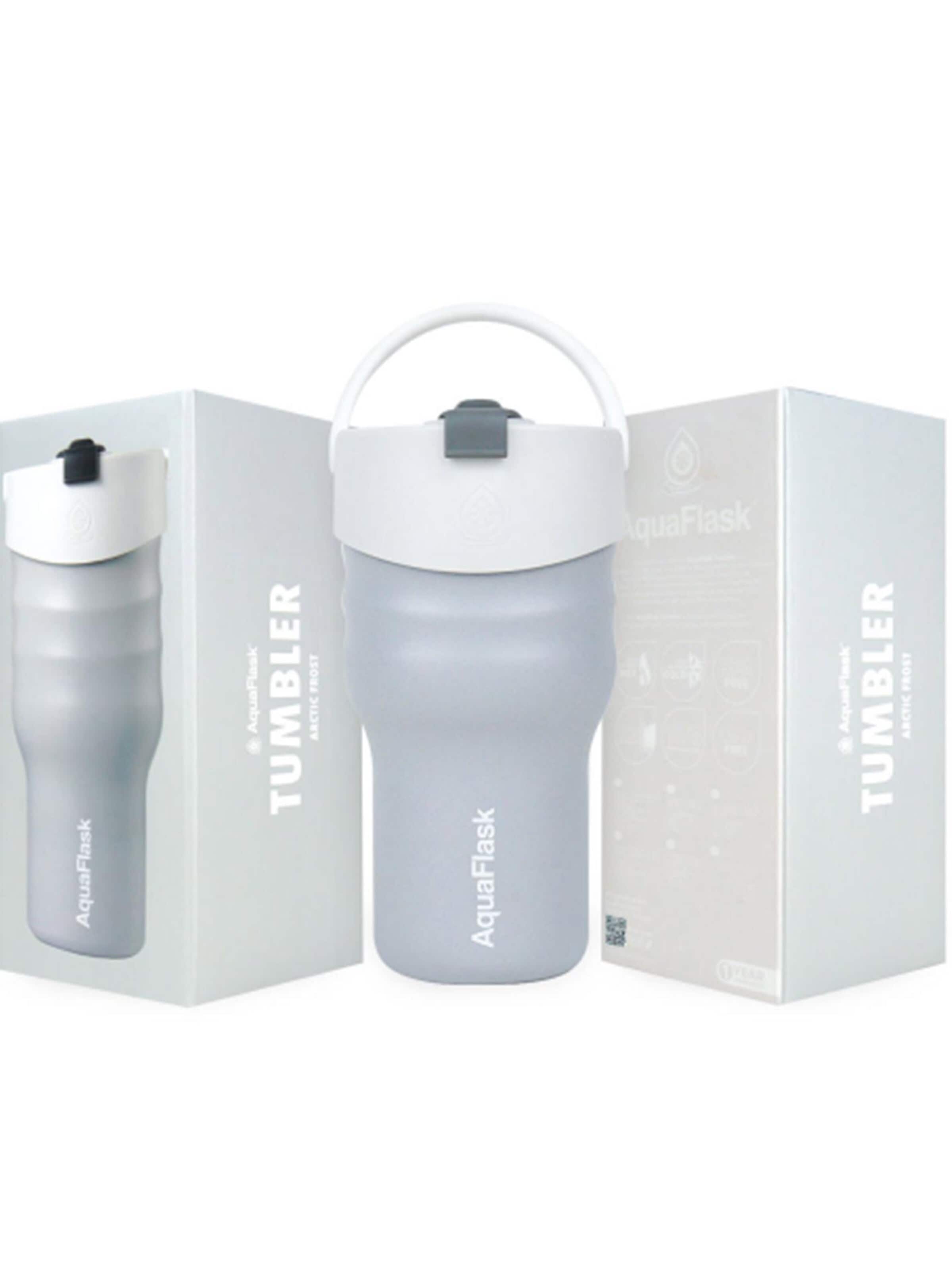 AquaFlask Láhev na vodu 'AquaFlask Termoláhev TUMBLER 591 ml' – šedá