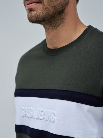 Salsa Jeans T-shirt in Grün