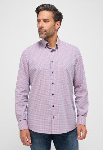 ETERNA Comfort fit Button Up Shirt in Purple: front