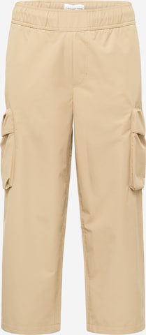 Calvin Klein Jeans - Loosefit Pantalón cargo en beige: frente
