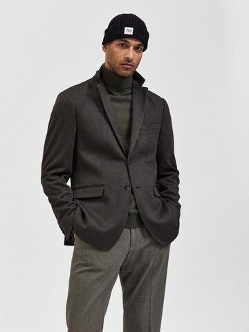 SELECTED HOMME Regular fit Suit Jacket 'OLIVER' in Brown