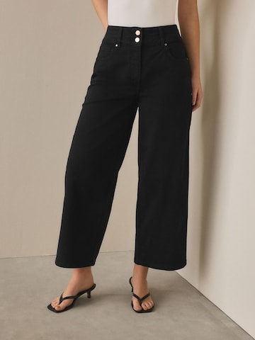 Next Wide leg Τζιν σε μαύρο: μπροστά