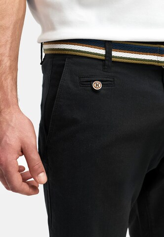 INDICODE JEANS Regular Trousers 'Thews' in Black