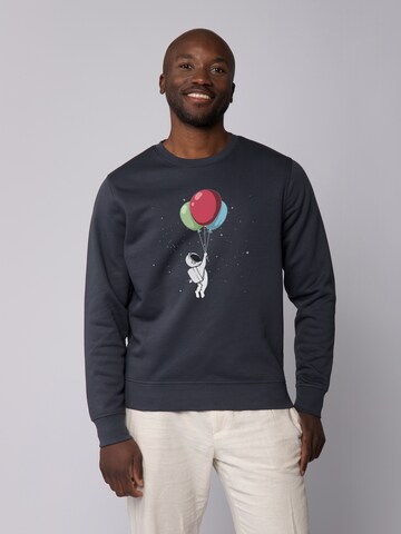 Sweat-shirt ' Little Balloon Astronaut ' Watapparel en gris : devant