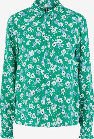 Camicia da donna 'Tilda' di PIECES in verde: frontale