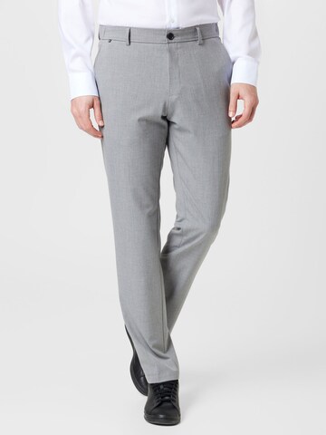 BOSS Black Regular Pleated Pants 'Genius' in Grey: front