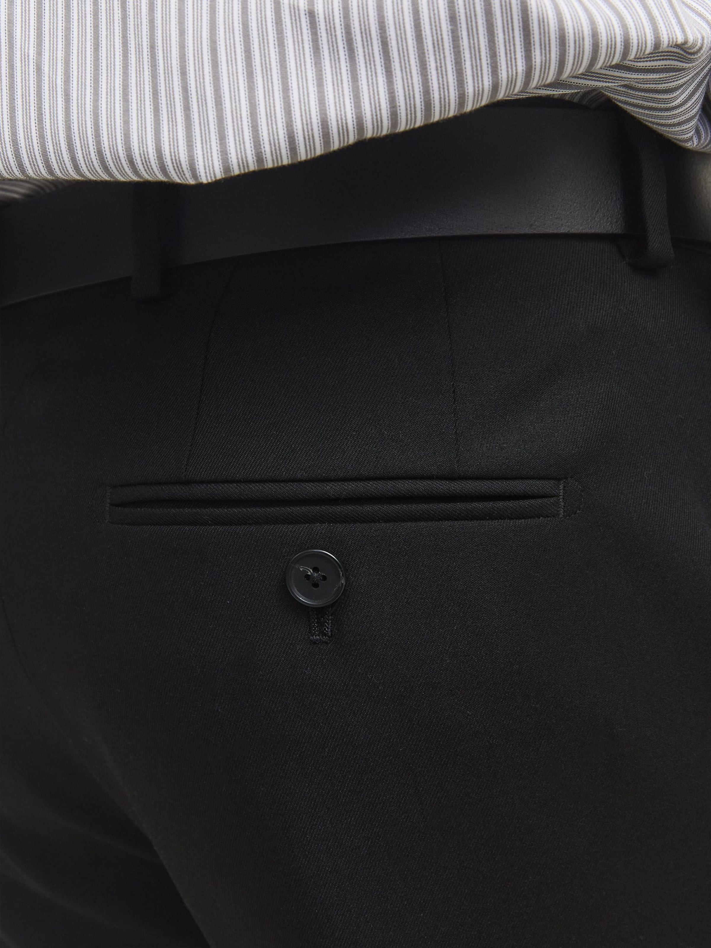 JACK & JONES - Regular Calças com vincos 'JPRTheo' em preto
