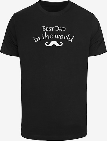 Merchcode Shirt 'Fathers Day - Best dad in the world 2' in Zwart: voorkant