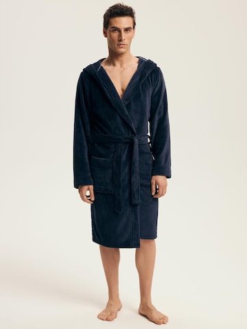 Henderson Bathrobe short 'Naps' in Blue