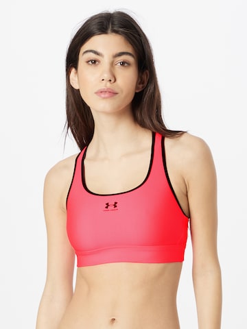 UNDER ARMOUR Bustier Urheilurintaliivit 'Authentics' värissä vaaleanpunainen: edessä