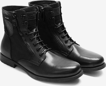 Kazar Lace-Up Boots in Black