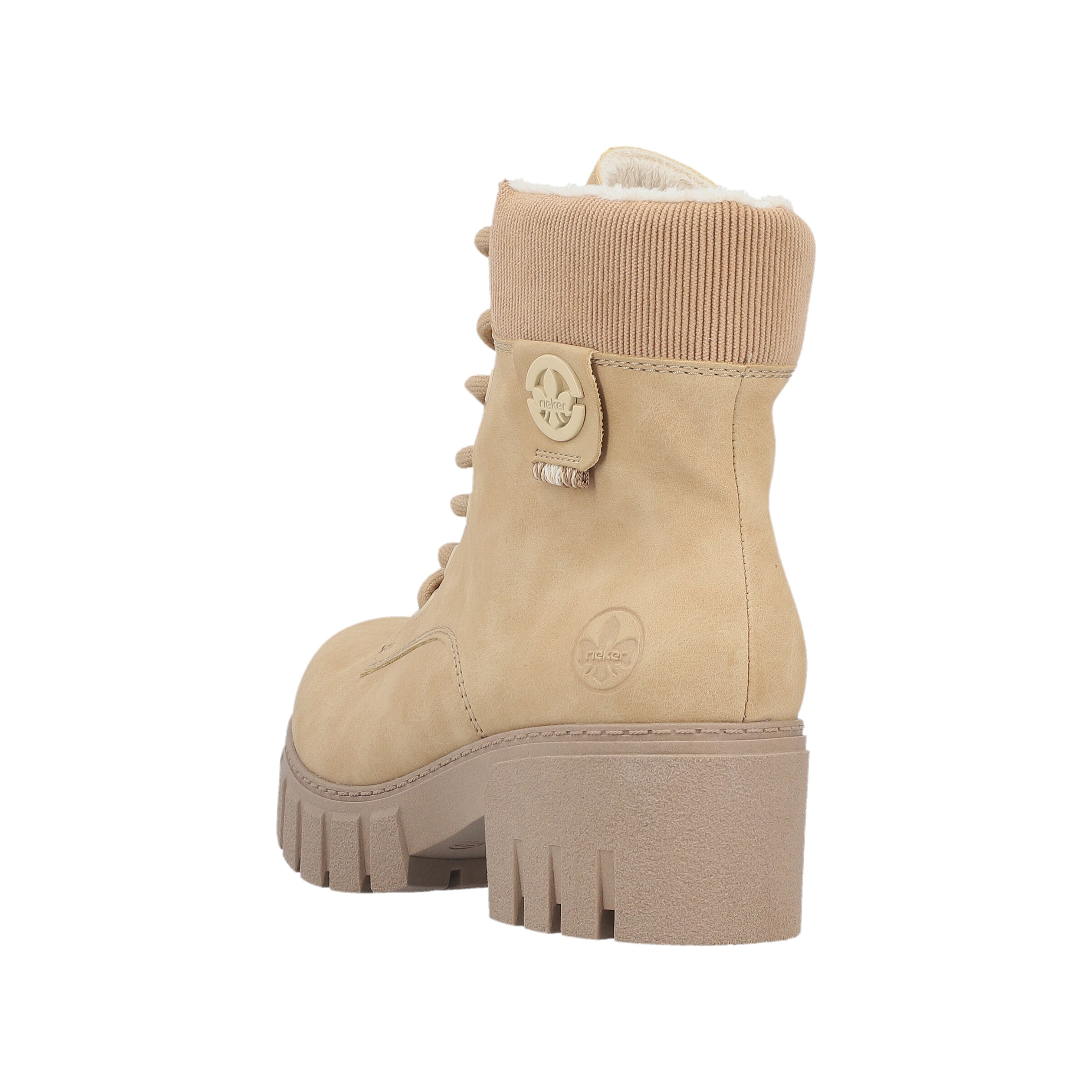 Rieker Lace-Up Boots in Beige